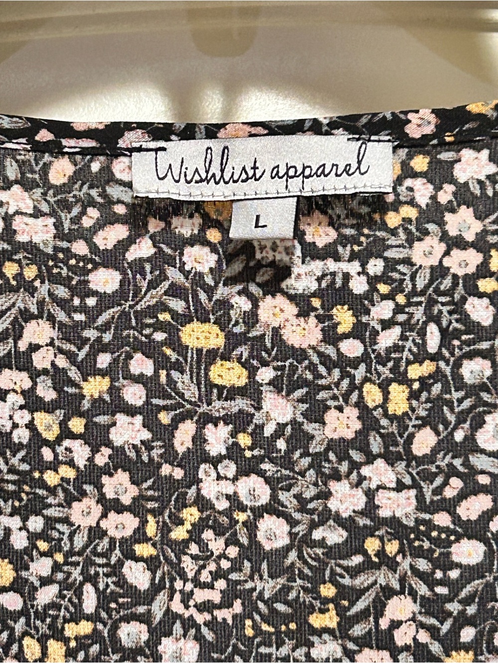 Wishlist Floral Print Blouse in Black, Pink & Yellow worn once
